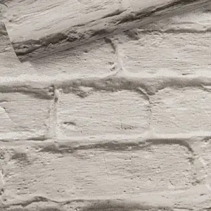 Smooth Metallic Shimmer Free Style Painted Brick Effect Grey Silver Wallpaper