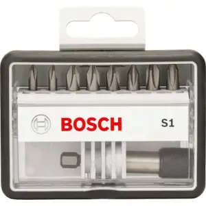 Bosch Professional Robust Line Screwdriver Bit Set S - Extra Hard Version 25mm (8+1 Piece)