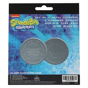 SpongeBob SquarePants Set of 4 Embossed Metal Coasters