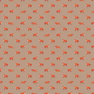 Bobbi Beck eco-friendly brown cute fox wallpaper