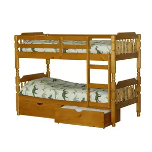 Cabin Bed Bunk Bed Honey / Single (3')