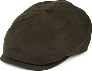 Barbour Hats Portland Waxed Cotton Newsboy Cap - Olive