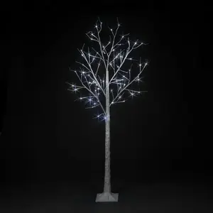 150cm Lighted Artificial Pine Christmas Tree 150cm H x 30cm W x 30cm D / Cool White