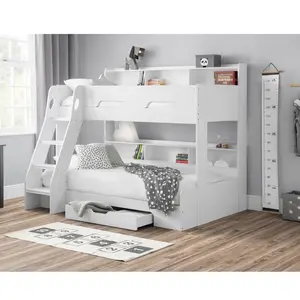 Vedika Standard Bunk Bed with Shelves White