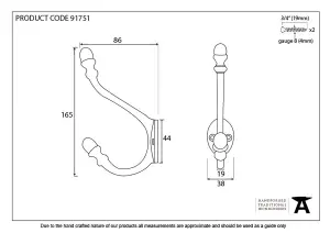 From The Anvil Polished Nickel Hat & Coat Hook