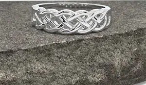 Sterling Silver Irish Celtic Ring Engravable Irish Made