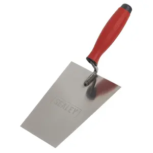 Sealey Stainless Steel Bucket Trowel Rubber Handle 180mm Soft Grip T1204