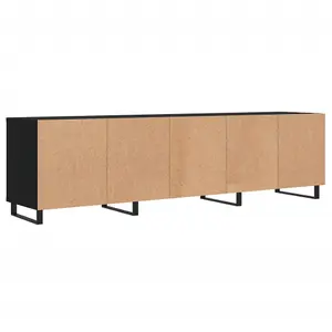 Berkfield TV Cabinet Black 150x30x44.5 cm Engineered Wood