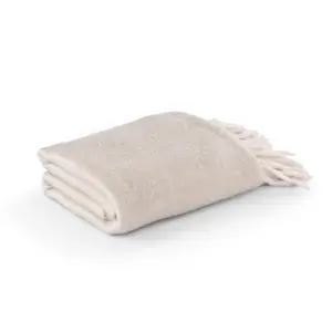 Nevni Mohair Style Light Weight Soft & Cozy Single Cotton Blanket -125 x 150 cm, Beige