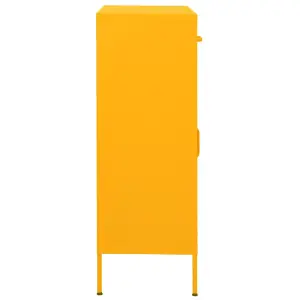 Berkfield Storage Cabinet Mustard Yellow 80x35x101.5 cm Steel