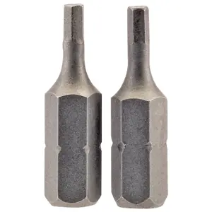 Draper 2.5mm 1/4" Hex. Hexagonal Insert Bit 25mm Long x 2 63961