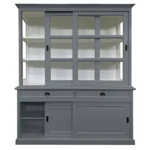 Jacksonport Display Cabinet Trafic Grey/White