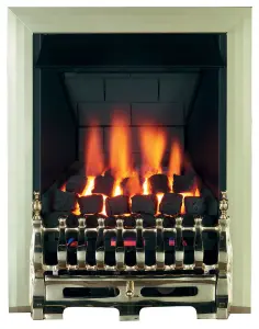 Focal Point Blenheim multi flue Brass effect Manual control 3.1kW Gas Fire