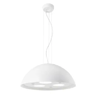 Luminosa Moon Lux LED Pendant Light White Glass