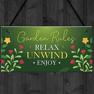 Garden Sign Outdoor Plaque Summerhouse Decking Shed Sign Home Decor Family Gift