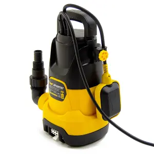 Submersible Water Pump Dirty & Clean Water Wolf 1100w, Float Switch + 10m Fast Flow 1.25"Hose