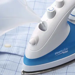 Russell Hobbs Steam Glide Travel Iron 22470, 760 W - White and Blue