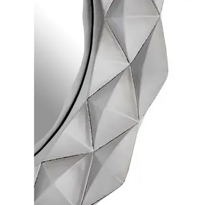 Interiors by Premier Hexa 3D Effect Light Silver Wall Mirror