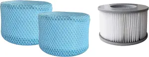 MSpa Filter Cartridge Pack of 6 - 90 Pleats Filter Cartridge and 2 Mesh Covers