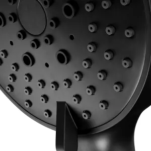 GoodHome Tummel Black 3-spray pattern Shower head, 243mm