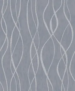 Galerie Special FX Grey Glitter Ribbons Embossed Wallpaper