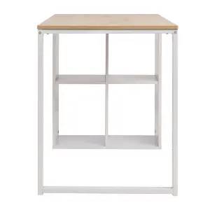 Berkfield Writing Desk 120x60x75 cm Oak and White