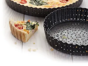 MasterClass Crusty Bake Non-stick Fluted Round 30cm Quiche Tin