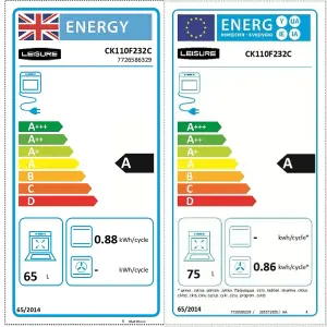 Leisure CK110F232C Freestanding Electric Range cooker with Gas Hob - Cream