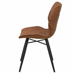 Mahaffie Upholstered Dining Chair (Set of 2) Brown