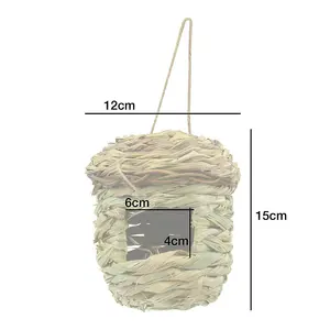 Woodside Hanging Reed Bird Nesting House, 2 PACK