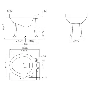 Violet Traditional Victorian Design Close Coupled Toilet