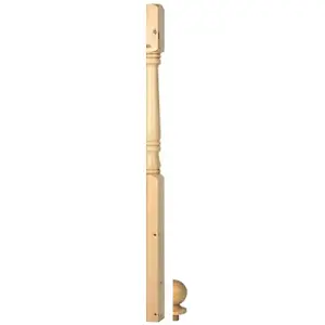 Solid Pine Complete Georgian Half Newel Post 90mm x 44mm x 1500mm Inc Cap UK Manufactured Traditional Products Ltd