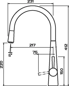 Clearwater Porrima Pull Out With Twin Spray Kitchen Brushed Nickel - PO3BN