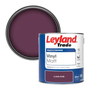 Leyland Trade Vinyl Matt Walls & Ceilings Emulsion Paint (S 5040-R30B) 2.5L