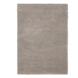 Stone Shaggy Modern Plain Machine Made Easy to Clean Rug for Living Room and Bedroom-120cm X 170cm