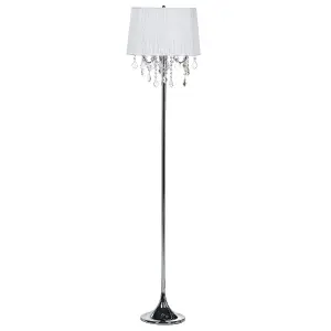 Crystal Floor Lamp White EVANS