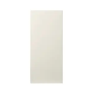 GoodHome Stevia Gloss cream Slab Tall wall Cabinet door (W)400mm (H)895mm (T)18mm