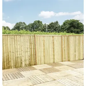 3FT  (0.92m x 1.83m) Vertical Fencing Panel - Pressure Treated 12mm Wooden - 1 x Fence Panel (3ft x 6ft) (3x6)