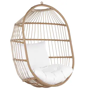 Hanging Chair with Stand ALBA PE Rattan Natural