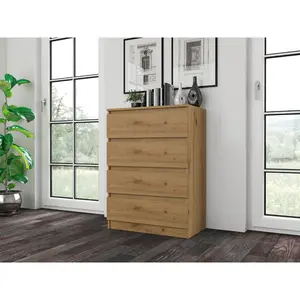 Tonya 4 Drawer 70Cm W Chest Of Drawers Artisan Oak