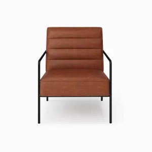 Bookham Accent Chair in PU Rust