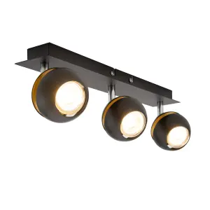 Austin 3 Bar Black and Gold Spotlight by Arlec