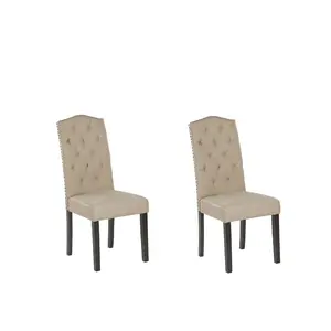 Lynnville Upholstered Dining Chair (Set of 2) Beige