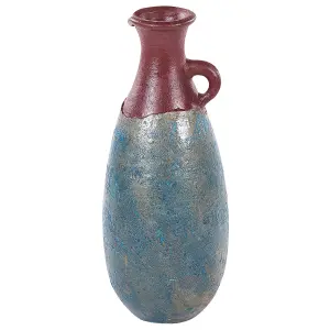 Decorative Vase VELIA Ceramic Blue