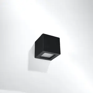 Leo Ceramic & Glass Black 1 Light Classic Wall Light