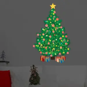 Walplus Christmas Tree with Glow In Dark Stars Wall Stickers Home Decorations