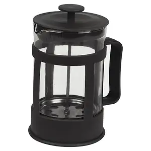 URBNLIVING 800ml Black Cafetiere Filter Coffee Tea Pot Press Brewer Maker Glass Plunger Home Kit