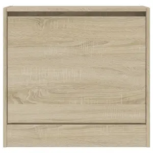 Berkfield Shoe Cabinet Sonoma Oak 60x21x57 cm Engineered Wood