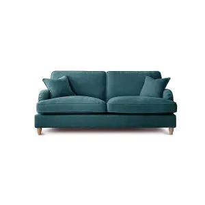 Sofas Express Tenby Emerald Green Tailored Pleat Manhattan 3 Seater Sofa