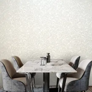 Vasari Ariana Plaster Off-White Wallpaper